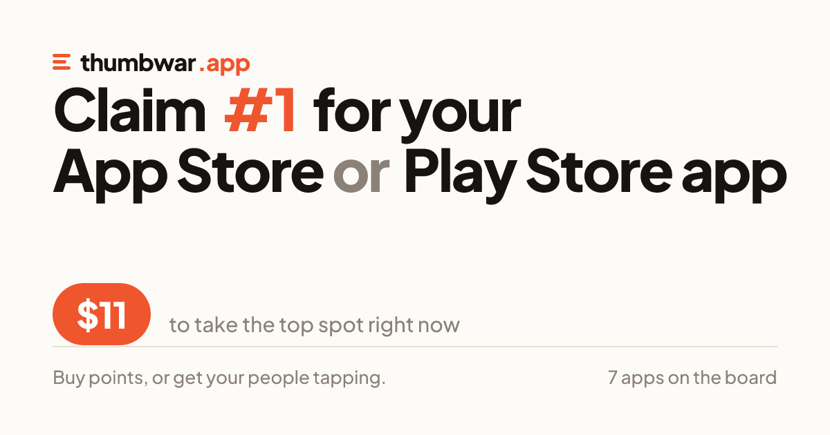 I built a leaderboard where apps fight for #1. ⭐ logo